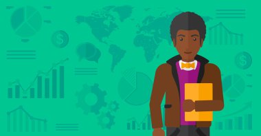 neşeli başarılı iş adamı.