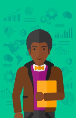 neşeli başarılı iş adamı.