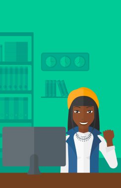 Neşeli başarılı kadın.