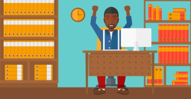 Ofiste çalışan adam..