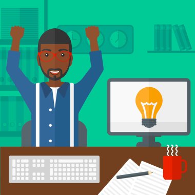 Ofiste çalışan adam..