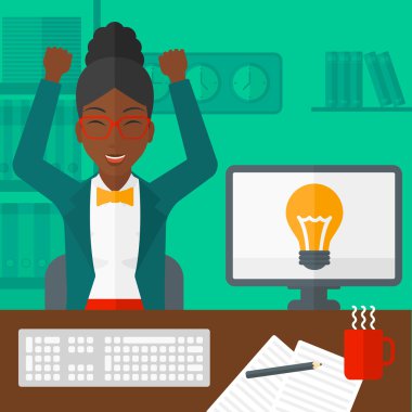 Ofiste çalışan kadın..