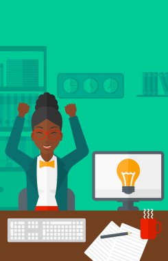 Ofiste çalışan kadın..