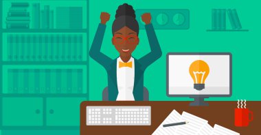 Ofiste çalışan kadın..