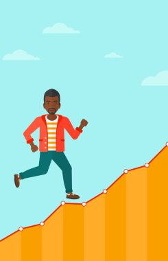 üst katta yürüyüş iş adamı.