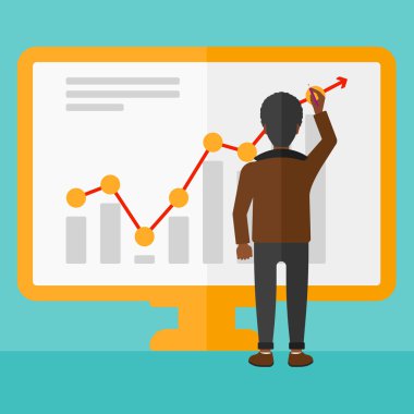 İşadamı rapor sunma.