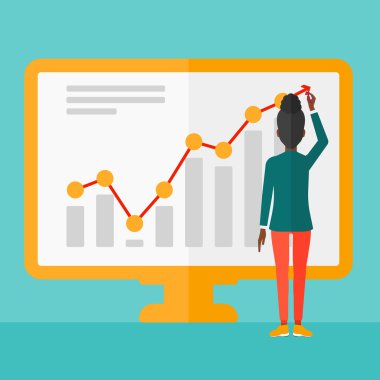 Business woman presenting report.