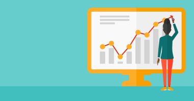 Business woman presenting report.