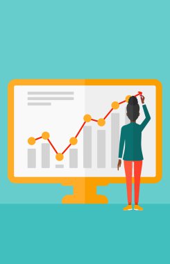 Business woman presenting report.