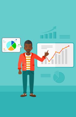 İşadamı rapor sunma.