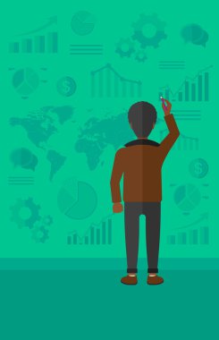 İşadamı rapor sunma.