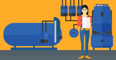 Tablet ile kendine güvenen Oluşturucu.