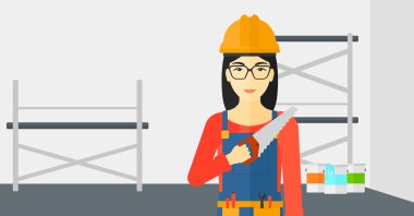 Gülümseyen işçi ile gördüm.