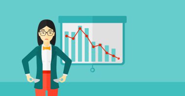 Bancrupt business woman.