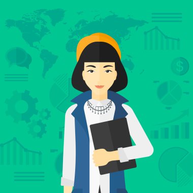 Cheerful successful business woman.