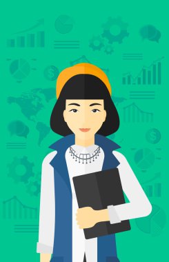 Cheerful successful business woman.