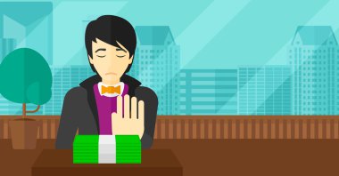 Adam reddederek rüşvet.