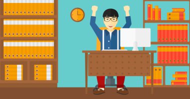 Ofiste çalışan adam..