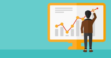 İşadamı rapor sunma.