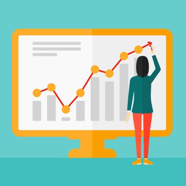 Business woman presenting report.