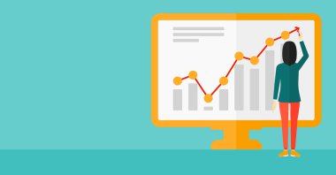 Business woman presenting report.