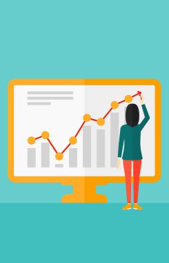 Business woman presenting report.