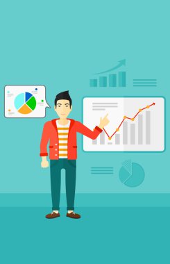 İşadamı rapor sunma.