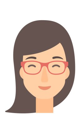 Gözleri kapalı ile memnun kadın.