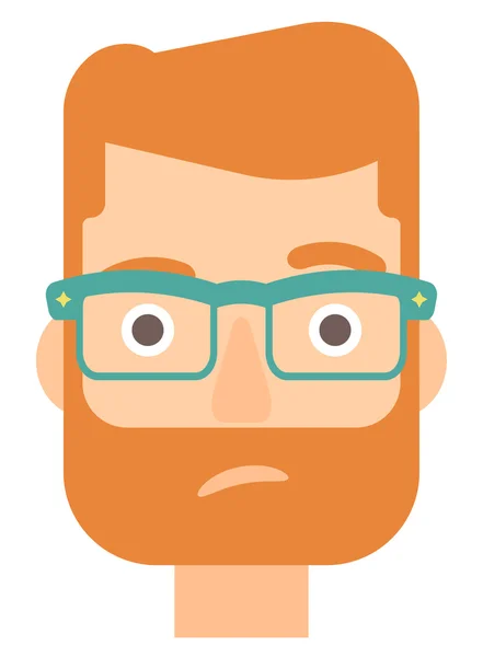 Hombre envidioso en gafas . — Vector de stock