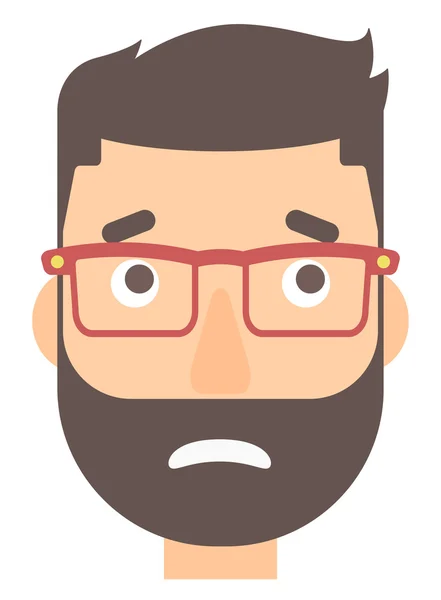 Embarrassed hipster man. — Wektor stockowy