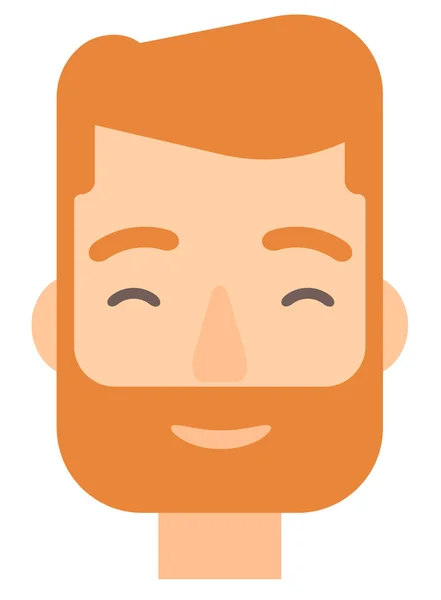 Hombre agradable con los ojos cerrados . — Vector de stock