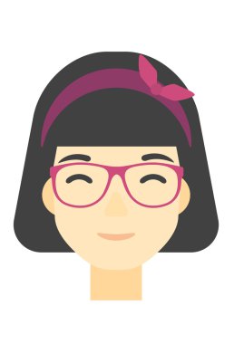 gülümseyen mutlu kadın.