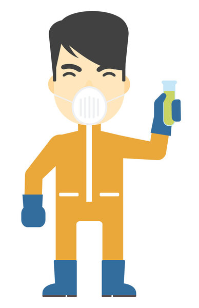 лаборант с пробиркой.