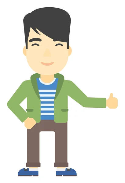 Man showing thumbs up. — Stock Vector