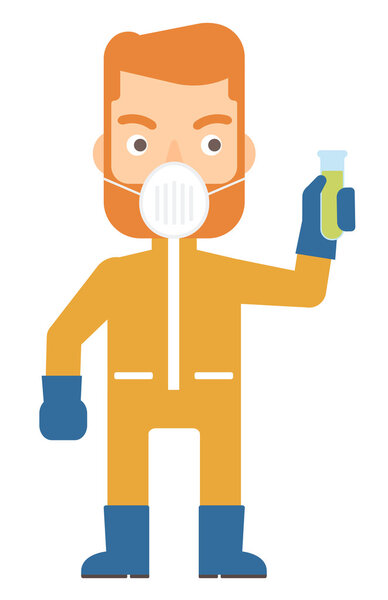 лаборант с пробиркой.