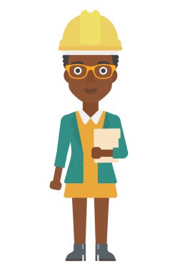 kadın holding tablet.