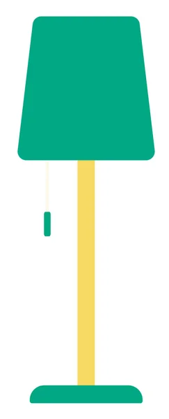 Lampă verde de podea . — Vector de stoc