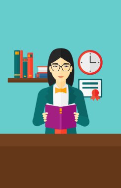 Kadın kitap okuyor..