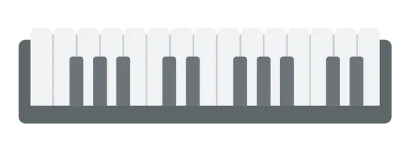 Vista superior del teclado del piano — Vector de stock