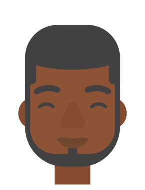 Gözleri kapalı olan memnun adam.