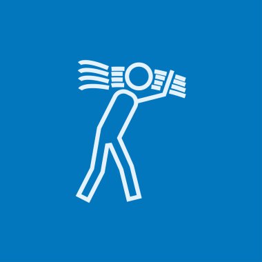 Adam taşıma buğday satırı simgesi.