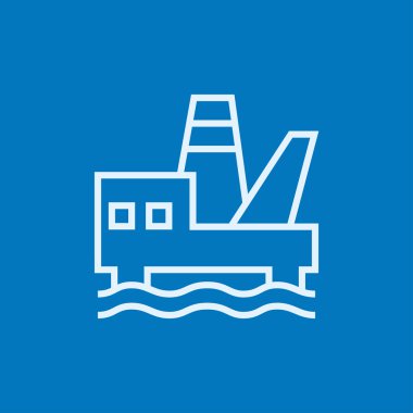 Offshore petrol platformu satırı simgesi.