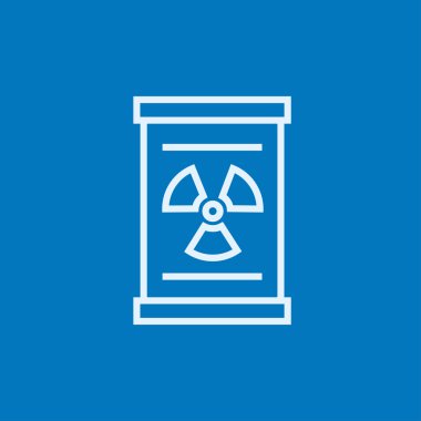 İyonizan radyasyon işareti satırı simgesi ile namlu.