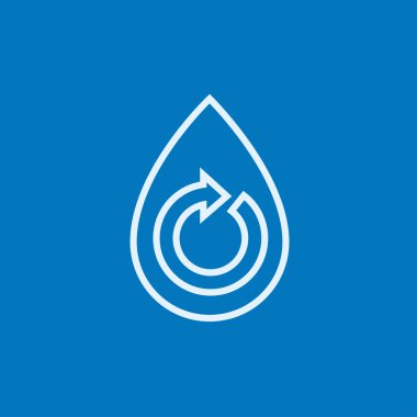 Su damlası ile dairesel ok satırı simgesi.