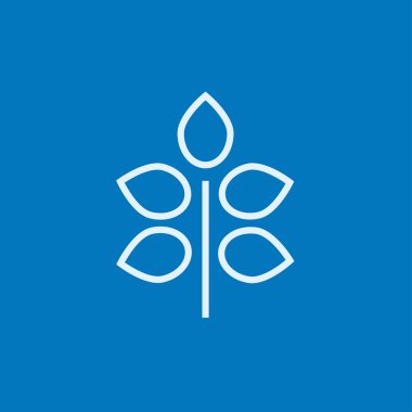 Şube ile yaprakları satırı simgesi.