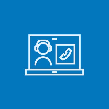 Çevrimiçi eğitim hattı simgesi.