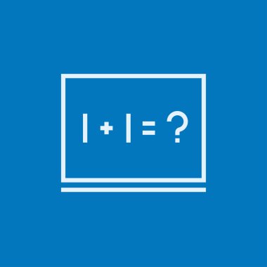 Blackboard satırı simgesi üzerinde yazılı matematik örnek.