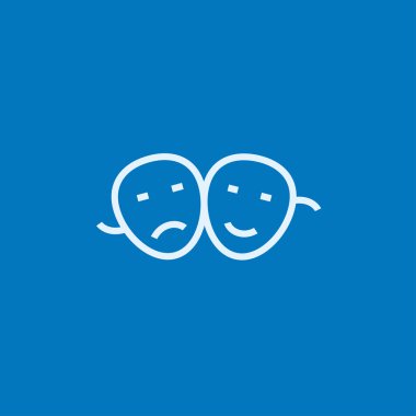 İki Tiyatro maskeleri satırı simgesi.