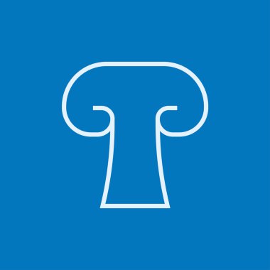 Mantar çizgisi simgesi.