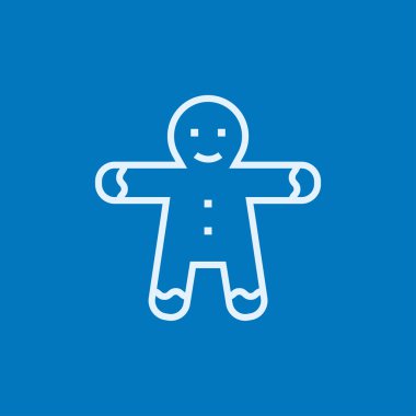 Zencefilli çörek çizgisi simgesi.